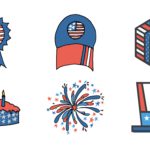 United States Flag Icons & Google Slides Theme