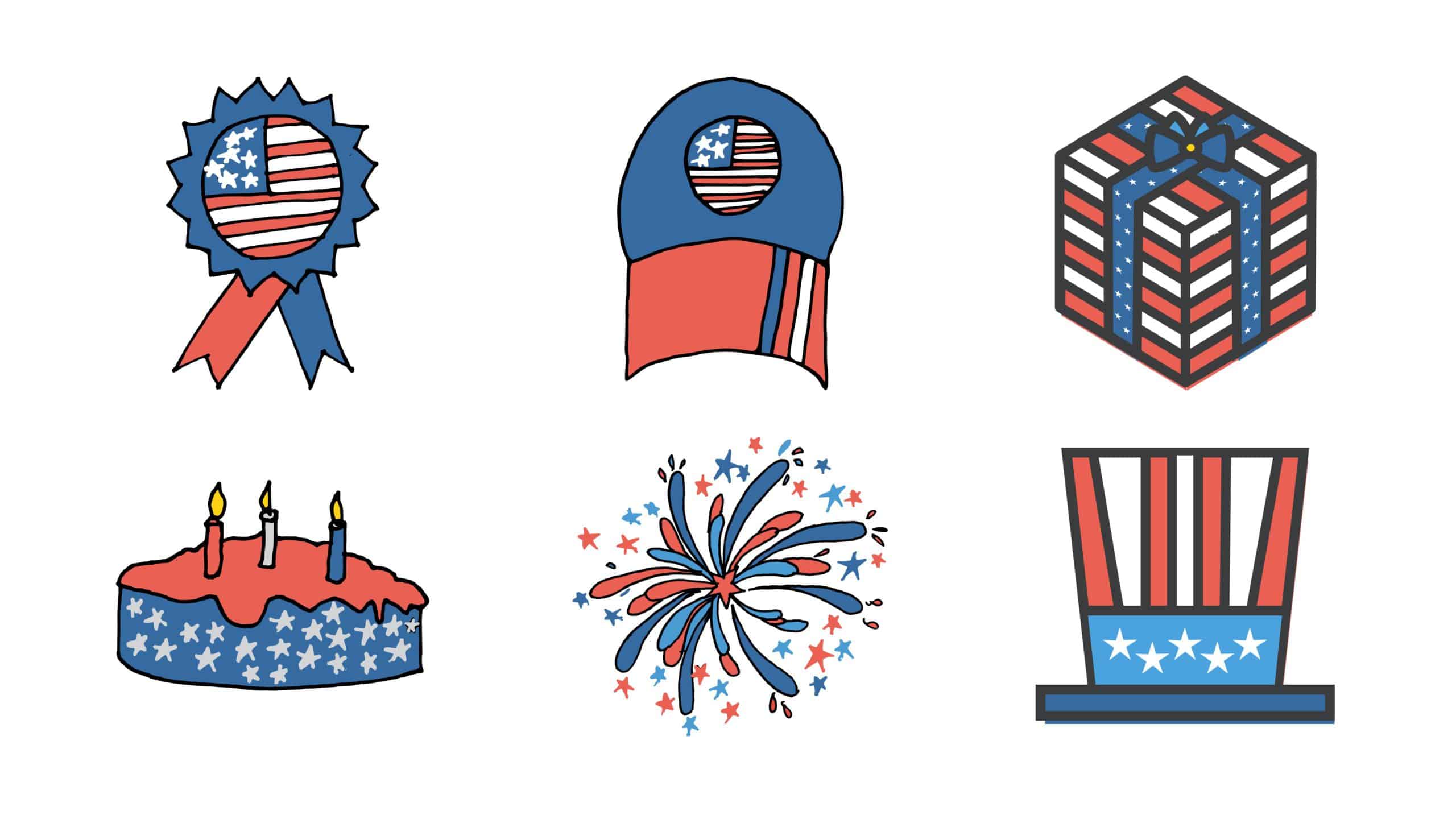 United States Flag Icons & Google Slides Theme