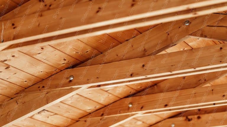 Warm Tan Wooden Beams background image & Google Slides Theme