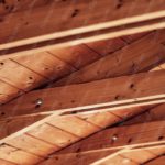 Warm toned wooden beams background image & Google Slides Theme