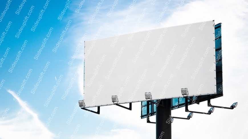 White Billboard Blue Sky background image