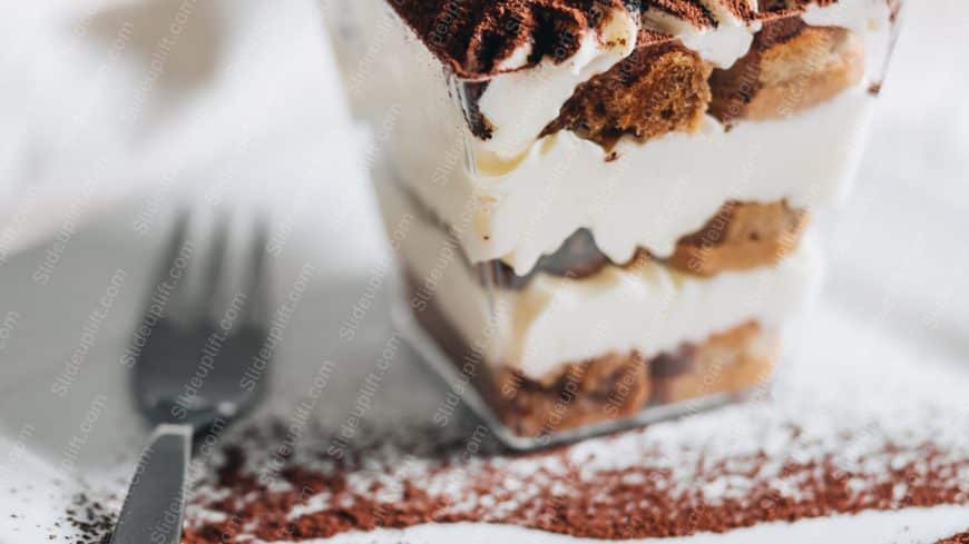 White Brown Tiramisu Dessert background image