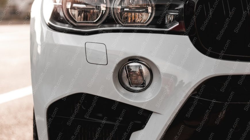 White Car Front Part background image