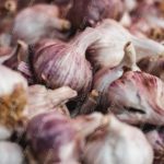 White Purple Garlic background image & Google Slides Theme