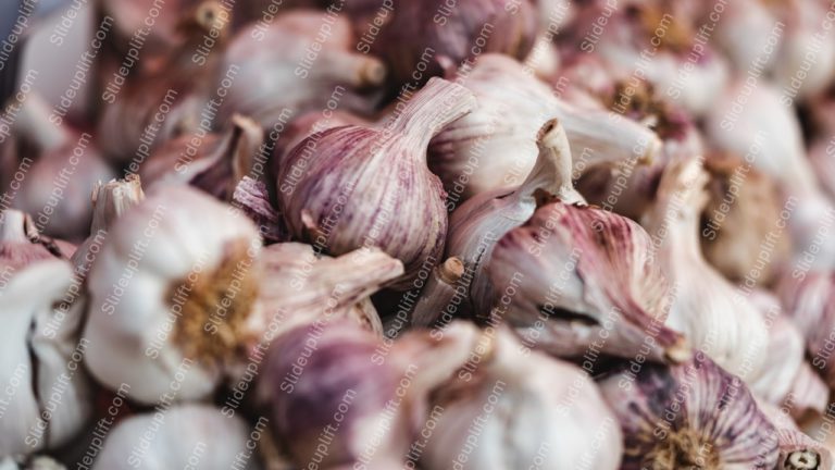 White Purple Garlic background image & Google Slides Theme