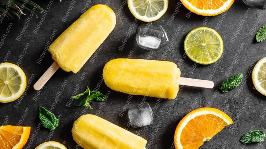 Yellow Popsicles DarkGrey background image