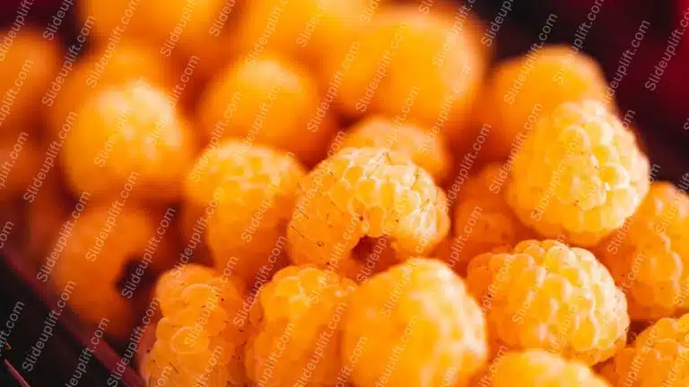 Yellow Raspberries background image & Google Slides Theme