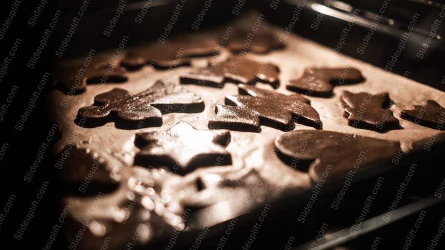 golden brown cookie shapes kitchen background image