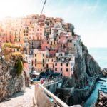 multicolour buildings seaside background image & Google Slides Theme