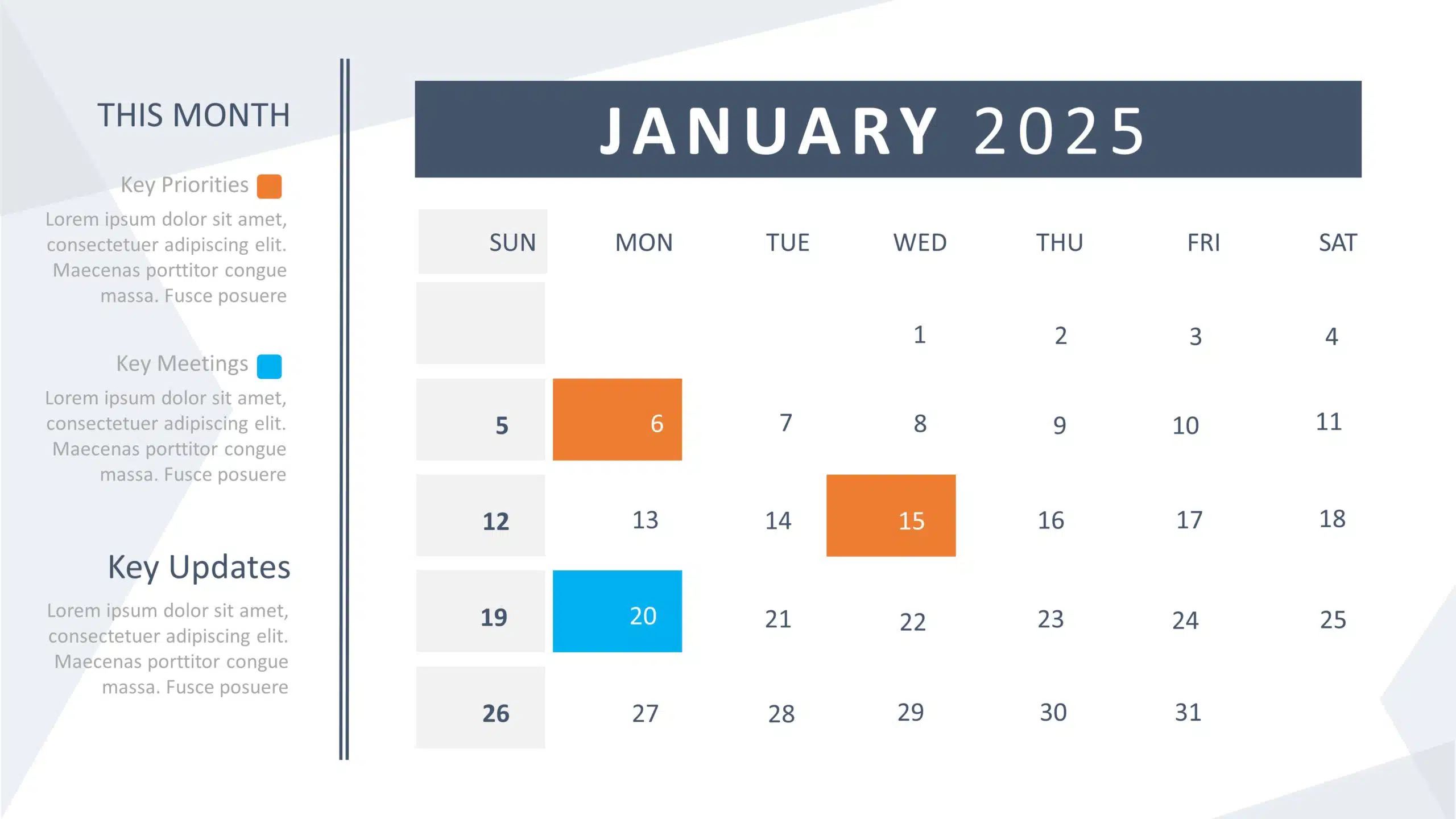 2025 PowerPoint Calendar Template & Google Slides Theme