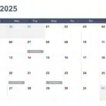 Calendar PowerPoint Template 2025 & Google Slides Theme