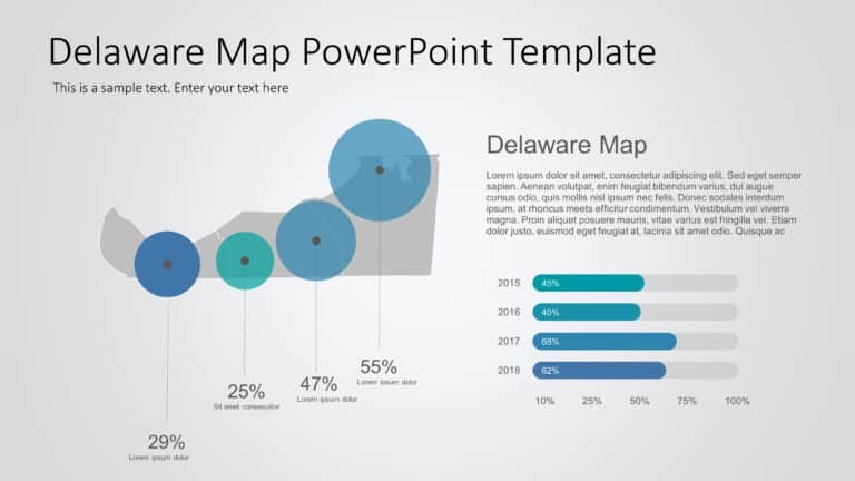 Delaware Map PowerPoint Template 6 & Google Slides Theme