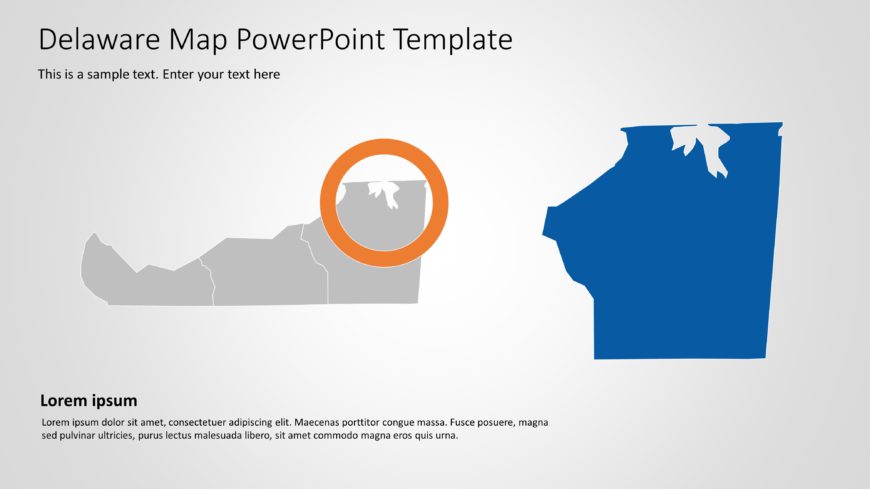 Delaware Map PowerPoint Template 7