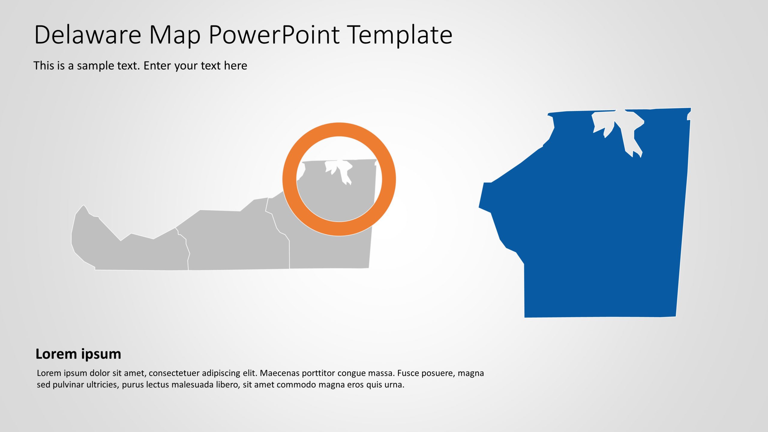 Delaware Map PowerPoint Template 7 & Google Slides Theme