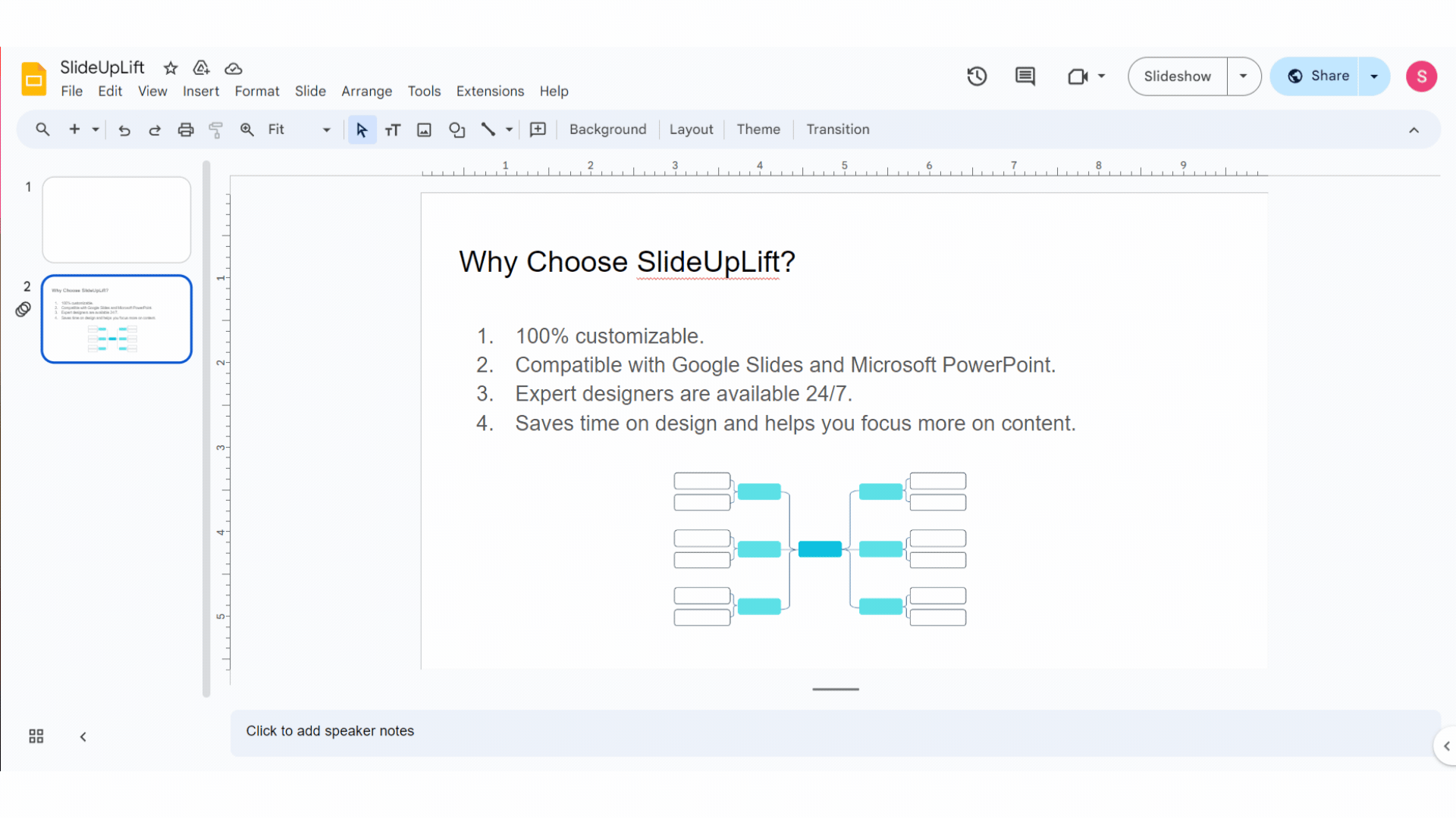 Gif on how to change transparency in Google Slides 