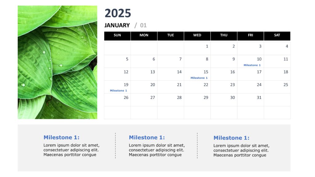 Calendar 2025 Template Powerpoint 