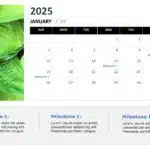 Microsoft PowerPoint Calendar Template 2025 & Google Slides Theme