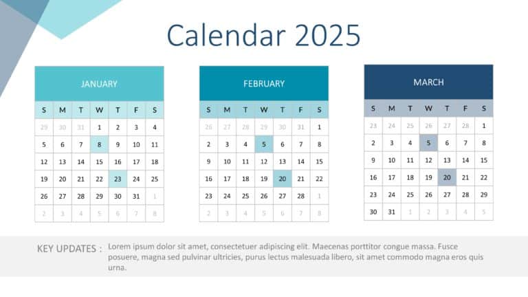 2025 PowerPoint Calendar Template