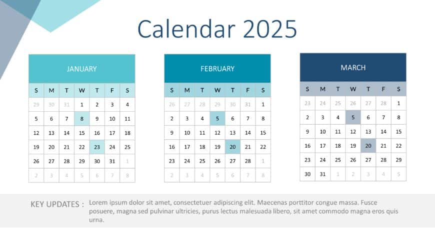 PowerPoint Annual Calendar Template 2025