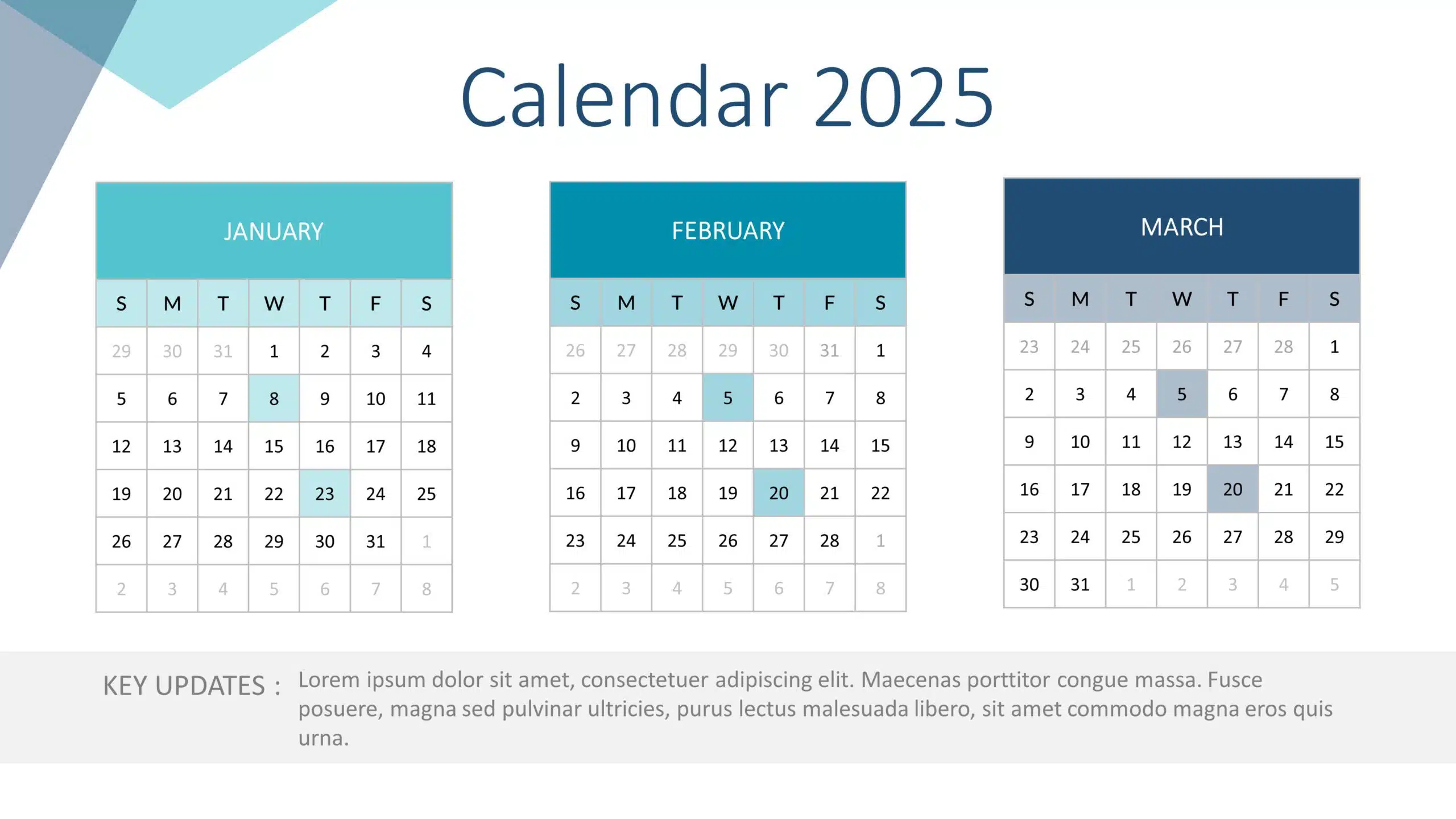 Google Slides Calendar Template 2025 