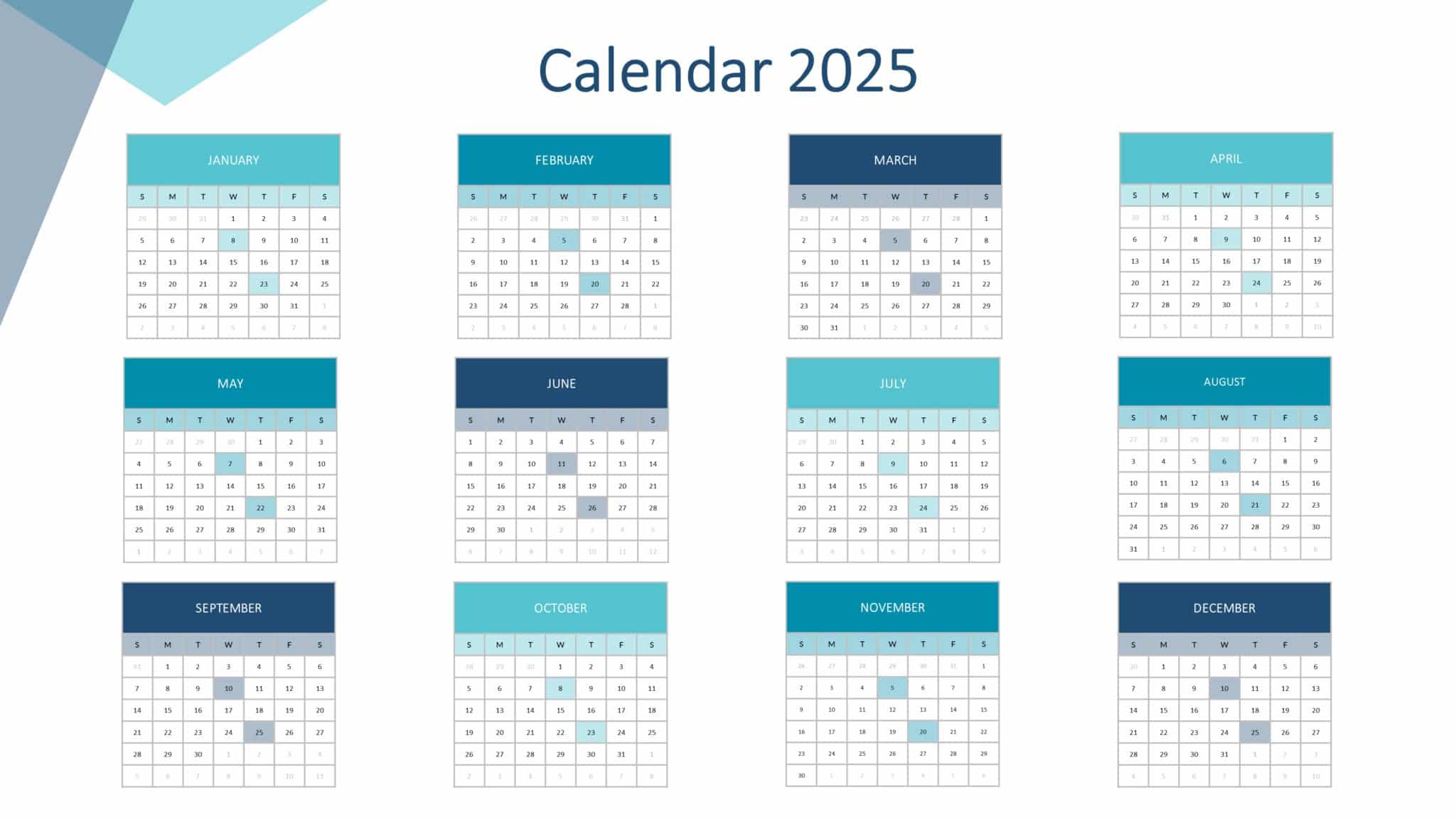 Powerpoint Calendar Template 2025 Free Download Template 