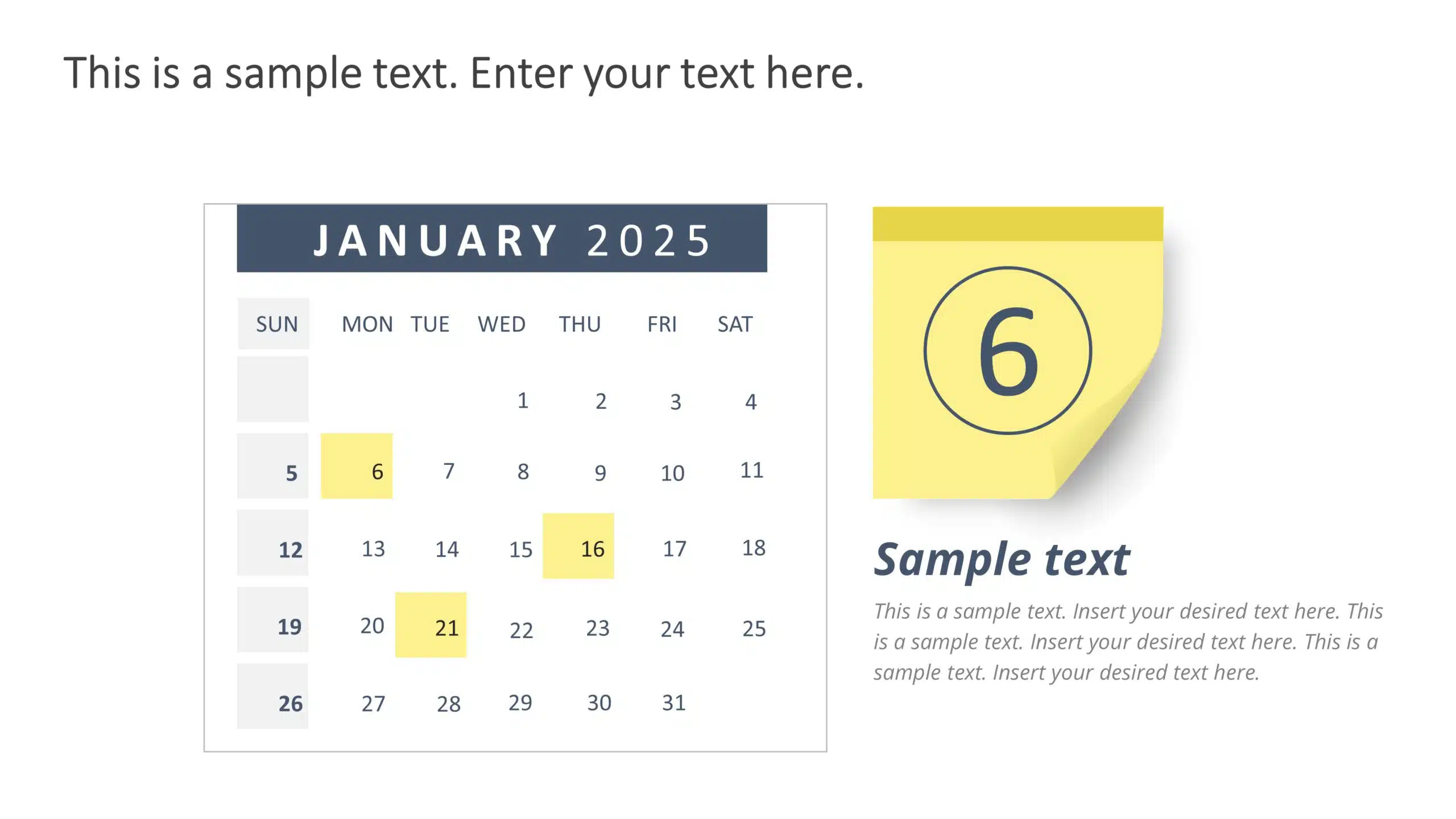 Google Slides Calendar Template 2025 