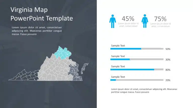 Virginia Map PowerPoint Template 10 & Google Slides Theme