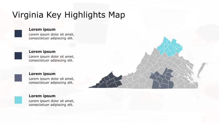 Virginia Map PowerPoint Template 3