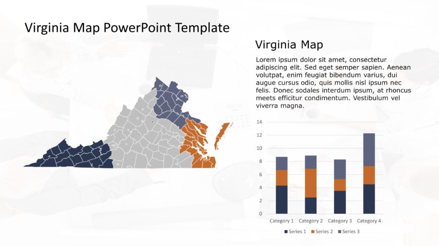 Virginia Map PowerPoint Template 5