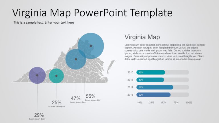 Virginia Map PowerPoint Template 6 & Google Slides Theme