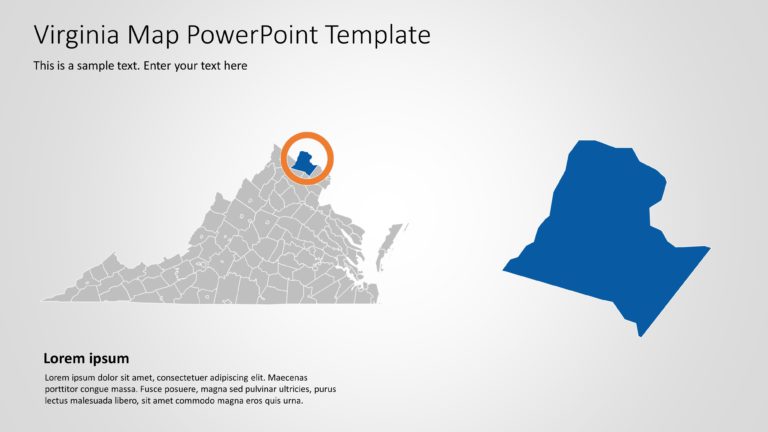 Virginia Map PowerPoint Template 7 & Google Slides Theme