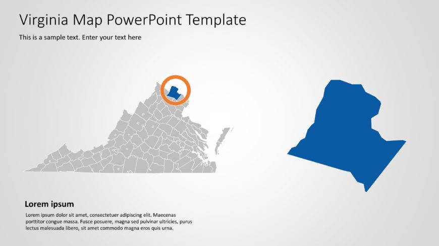 Virginia Map PowerPoint Template 7