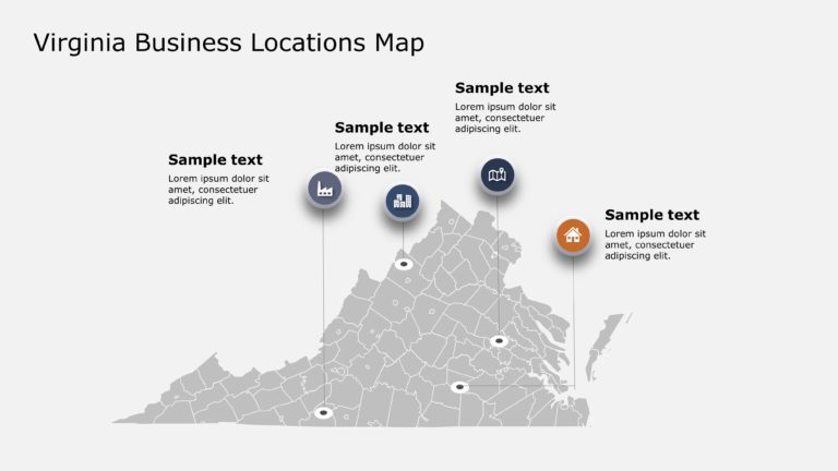 Virginia Map PowerPoint Template 8 & Google Slides Theme