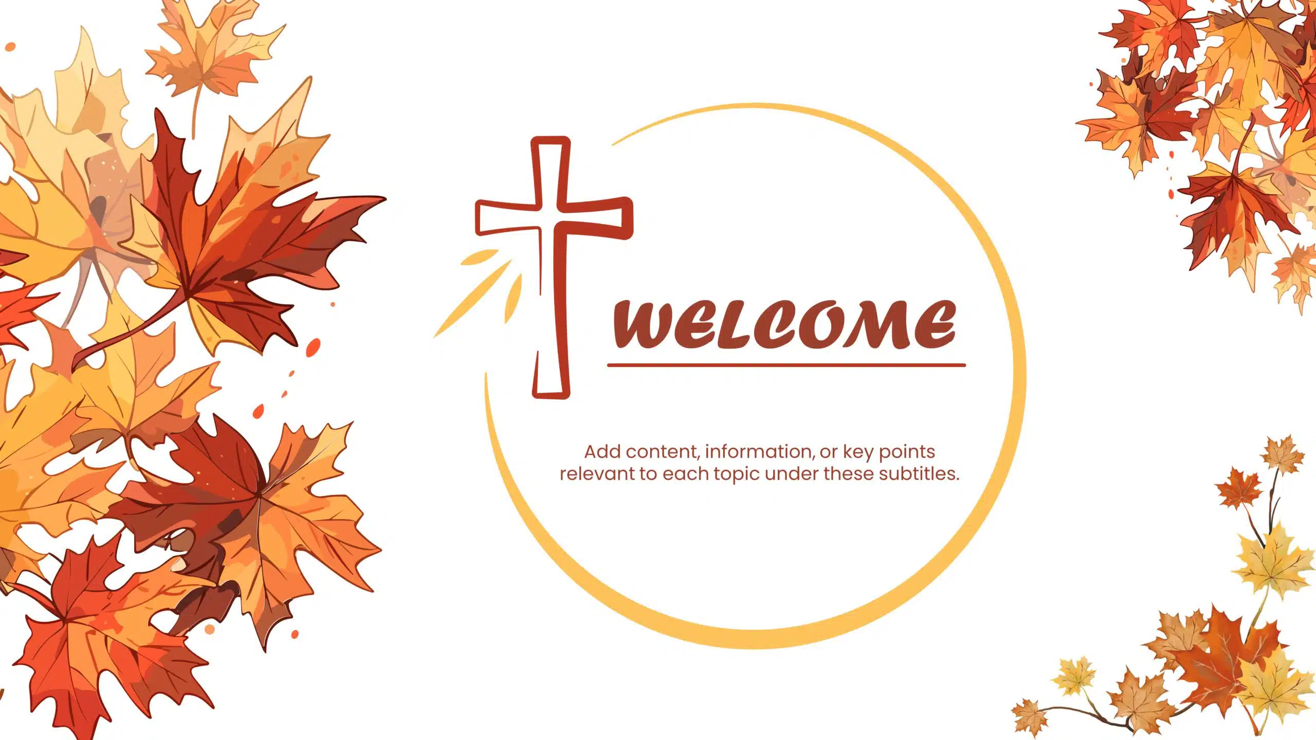 Fall Church Welcome Slide & Google Slides Theme