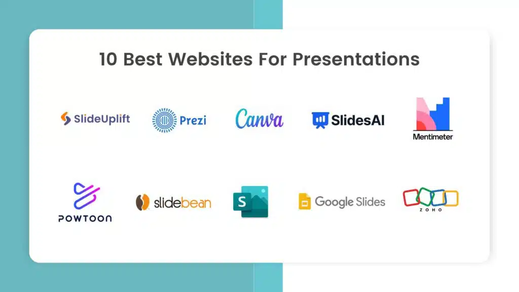 Infographic on the 10 best websites for presentations