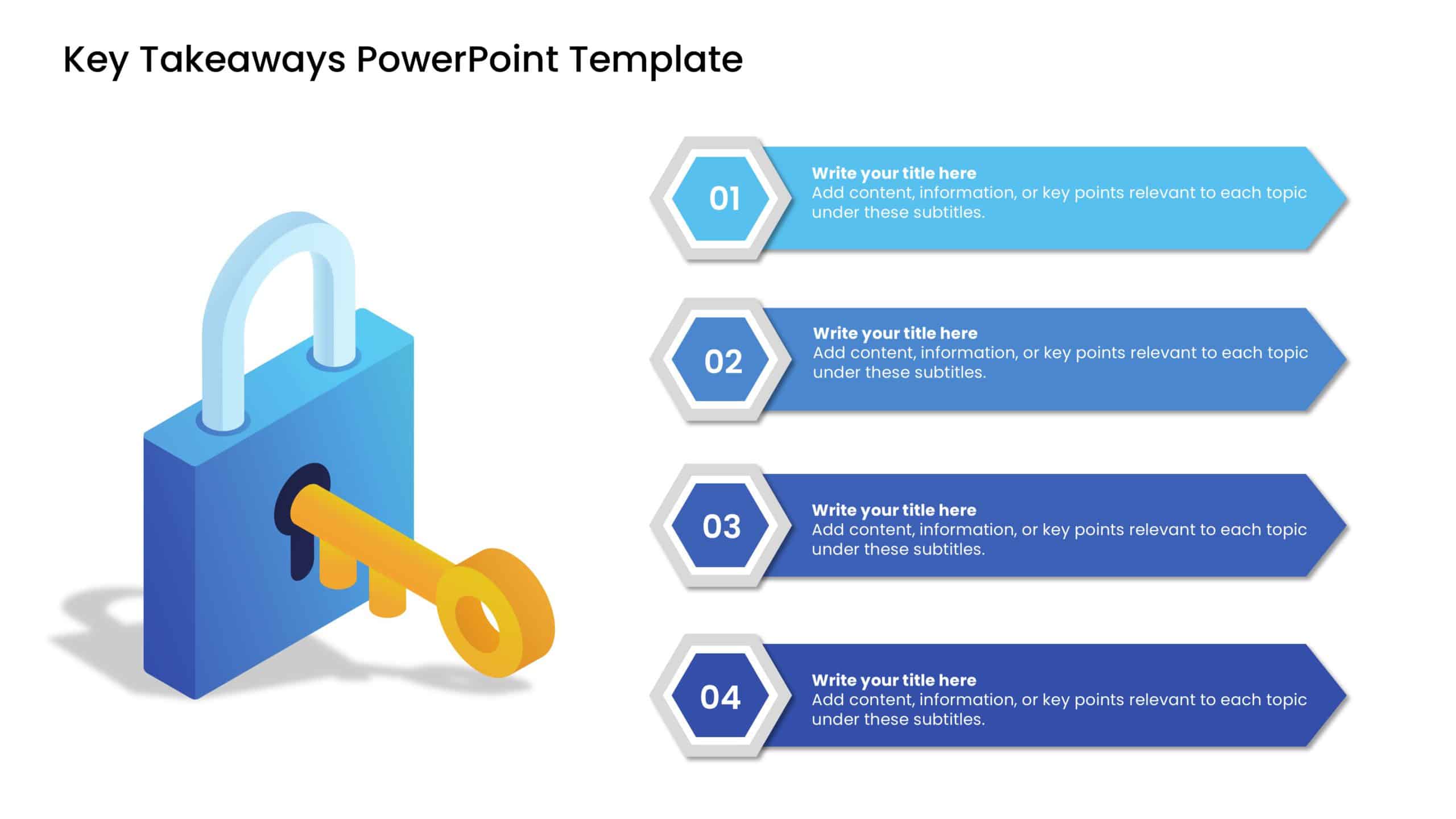 Powerpoint Key Services Animated Key Takeaways PowerPoint Template