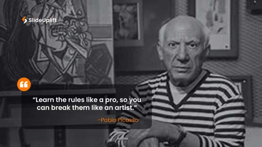 Pablo Picasso PowerPoint Quote Slide