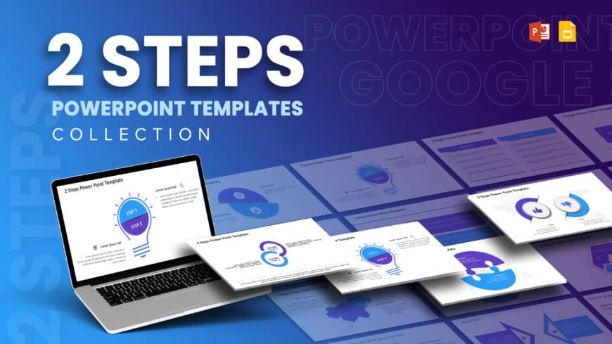 2 Steps PowerPoint Template Collection