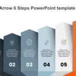 Animated Arrow 6 Steps PowerPoint Template & Google Slides Theme