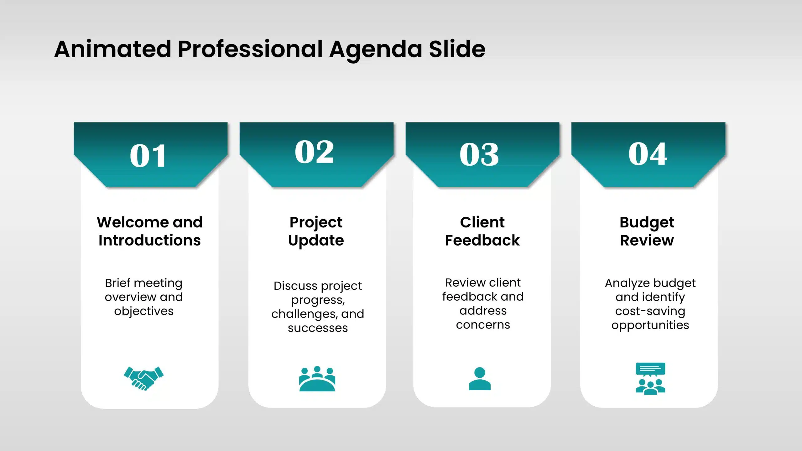 Animated Professional Agenda Slide & Google Slides Theme