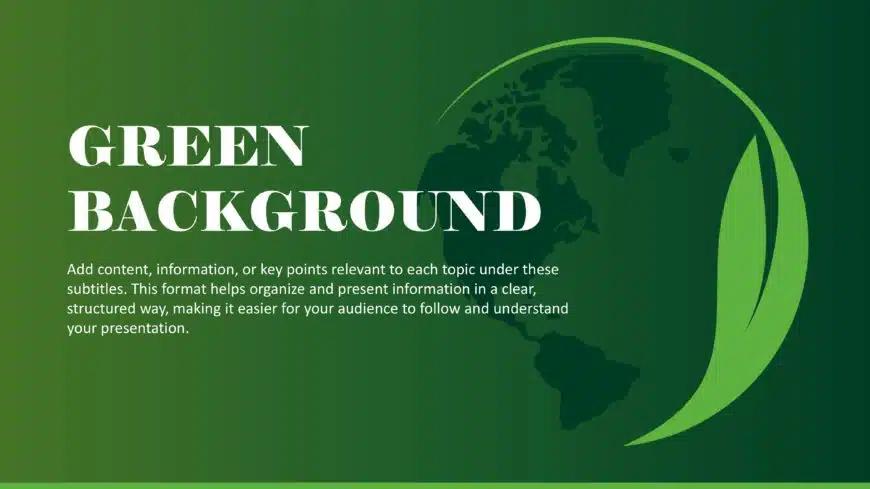 Dark Green PowerPoint Background