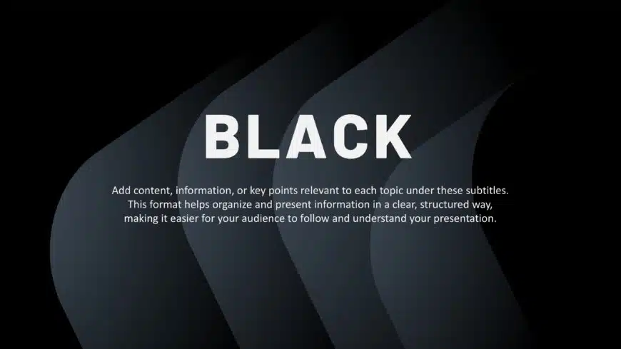 Elegant Black PowerPoint Background