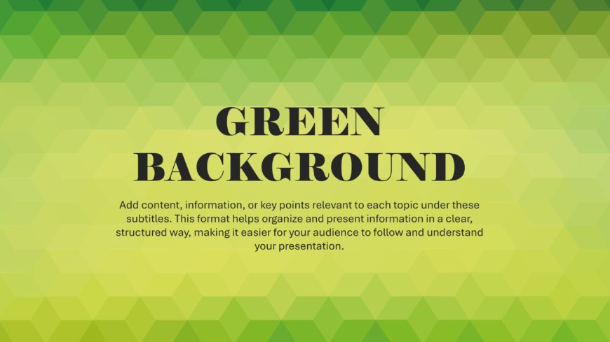 Green PowerPoint Background