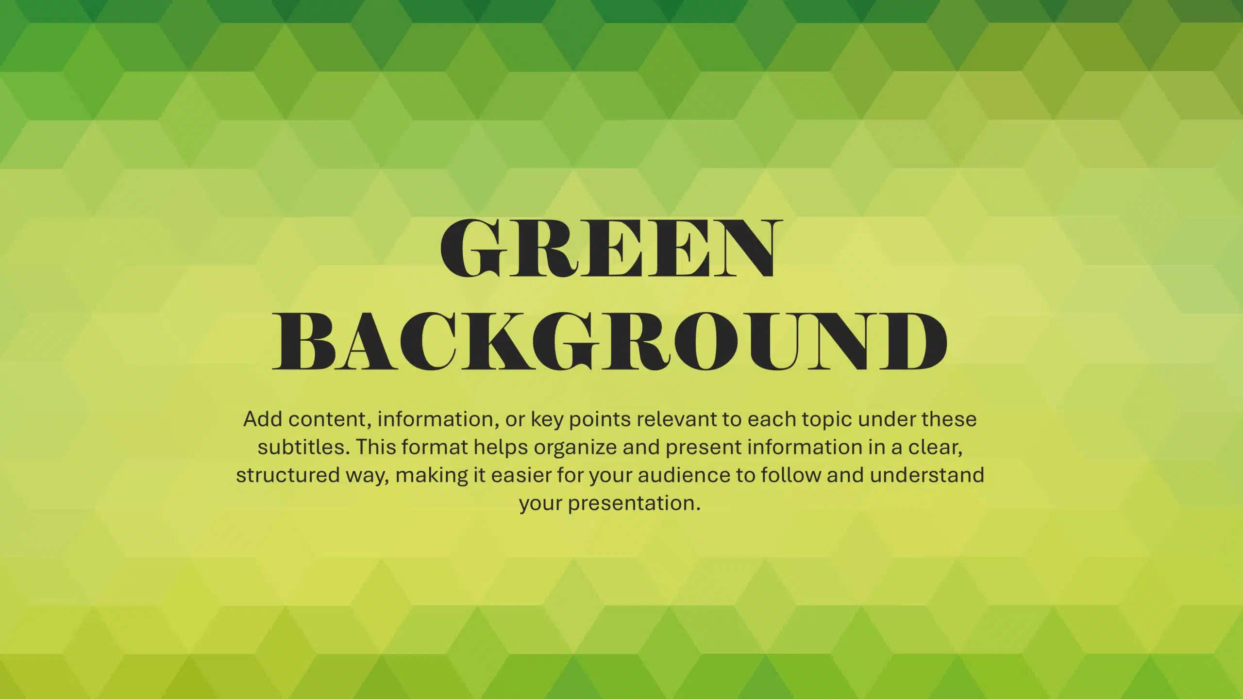 Green PowerPoint Background & Google Slides Theme