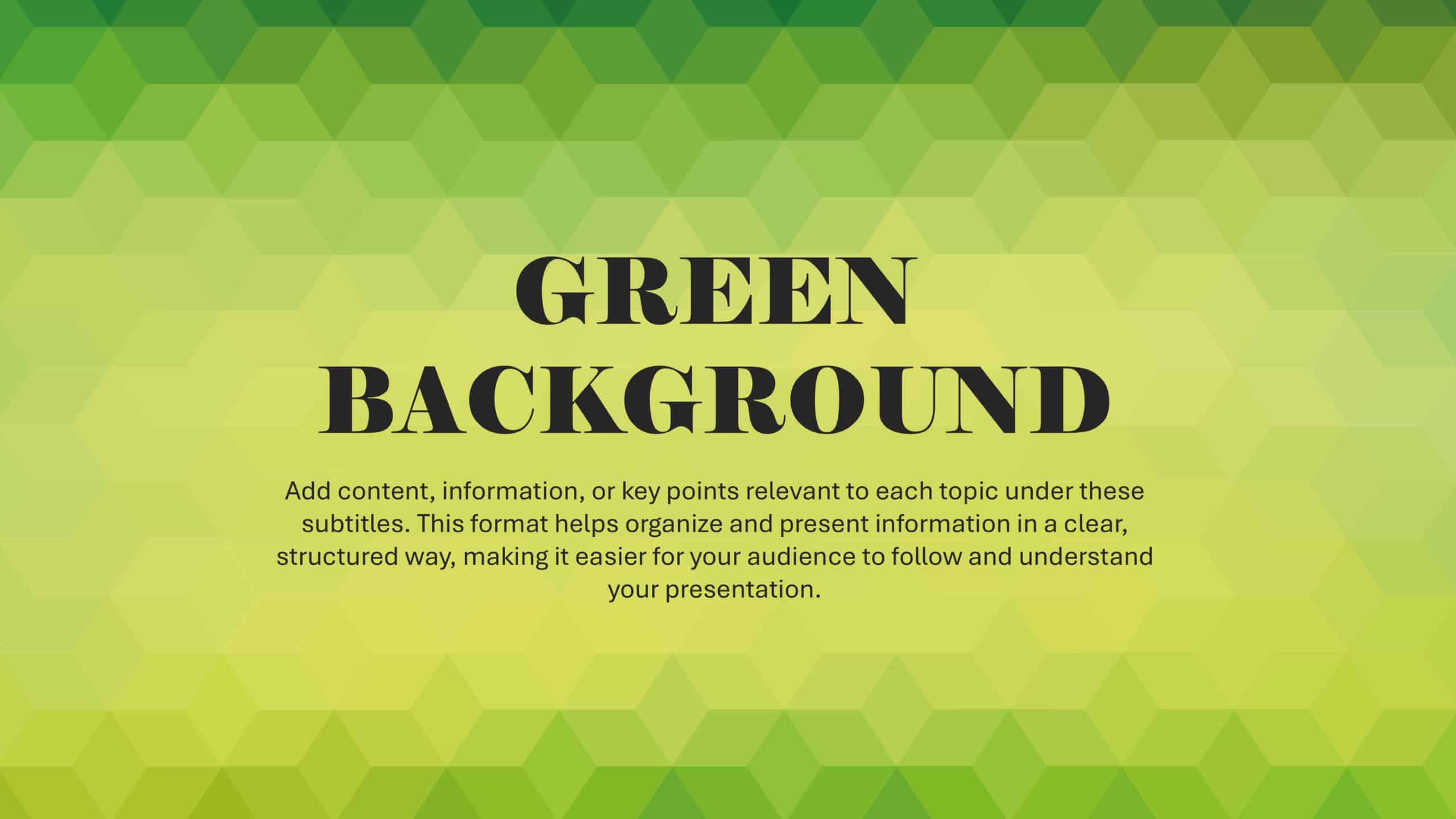 Green PowerPoint Background