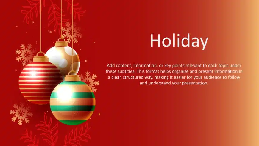 Holiday Background For PowerPoint