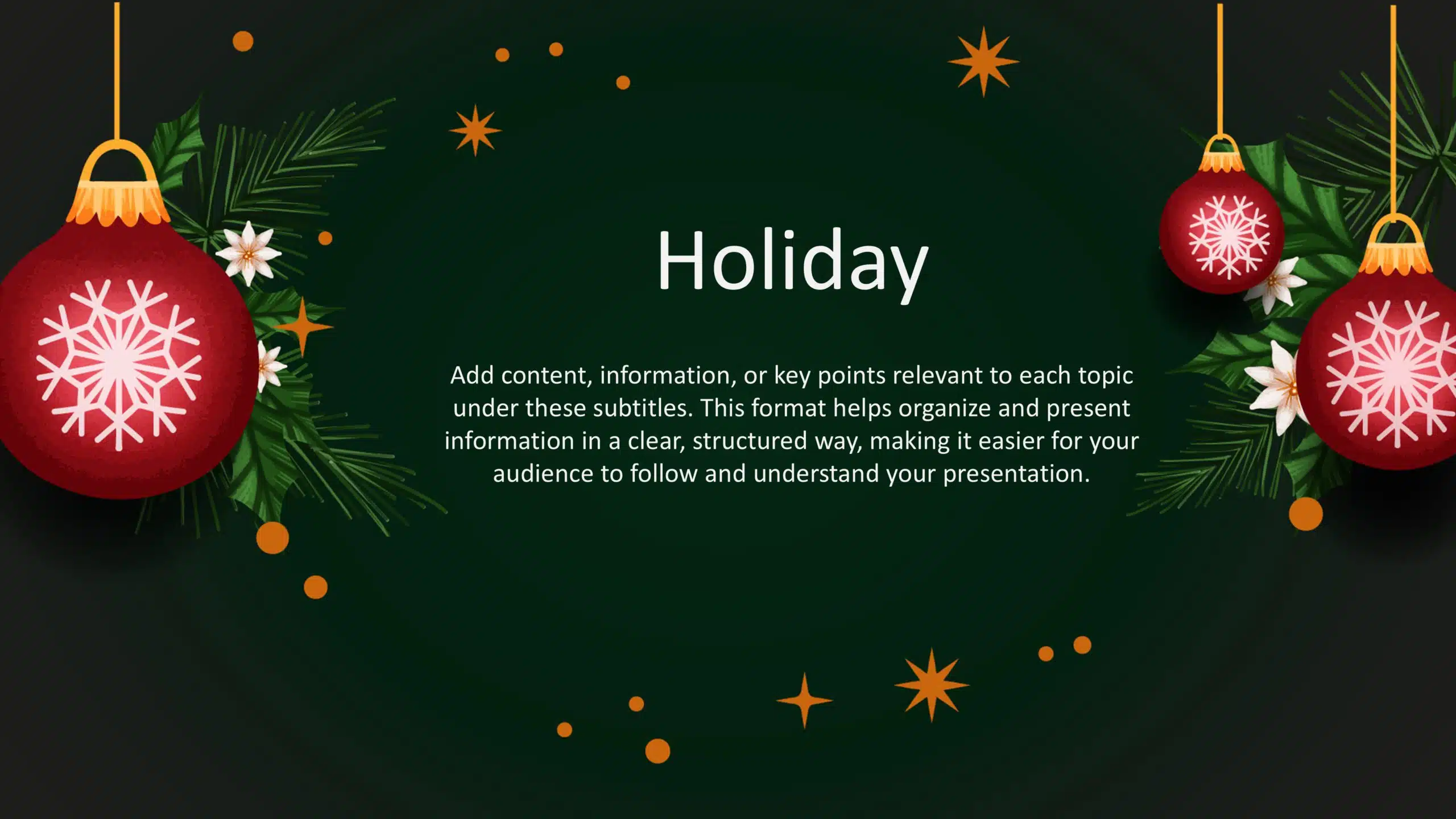 Holiday PowerPoint Background & Google Slides Theme