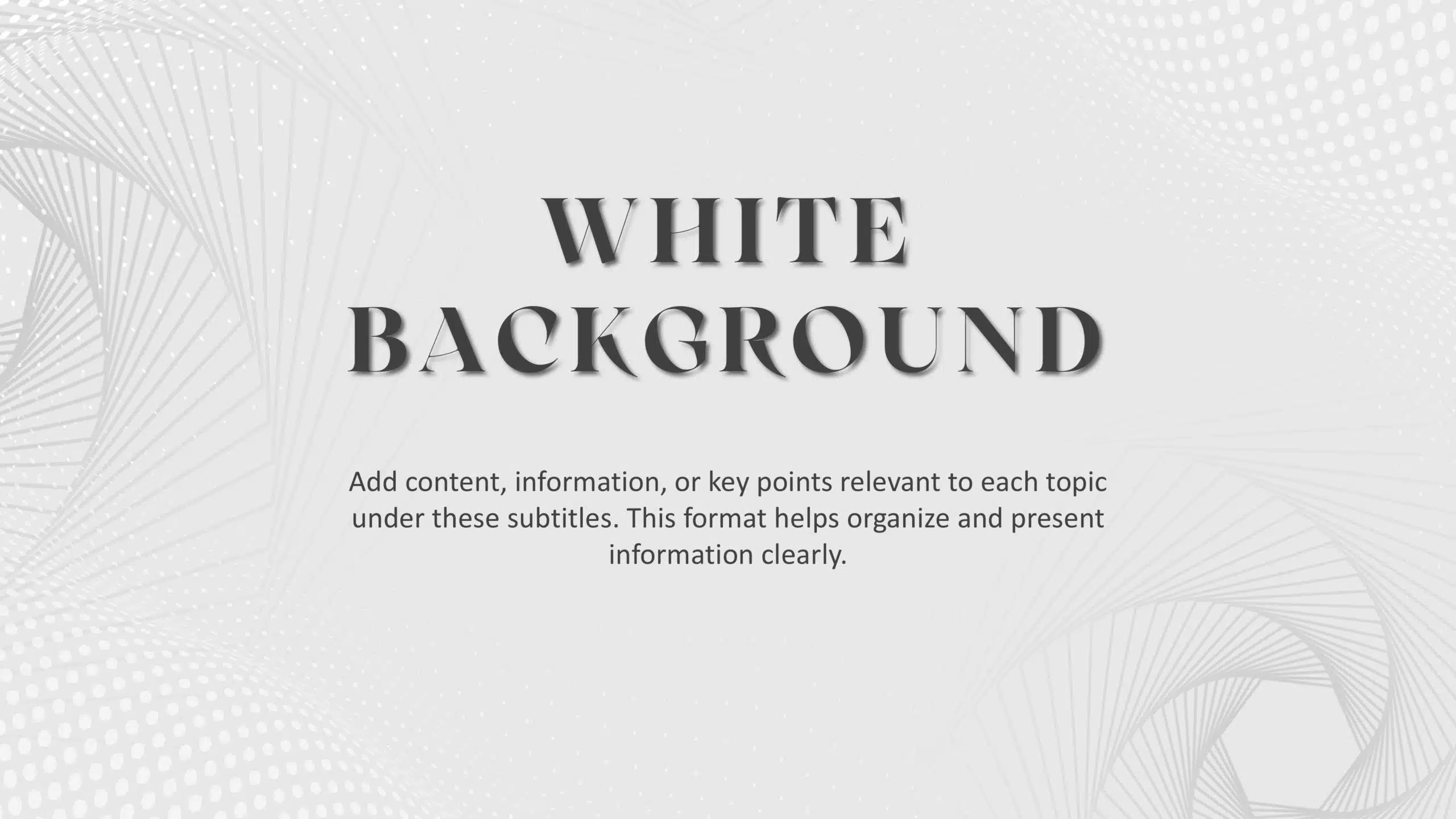 White PowerPoint Background & Google Slides Theme