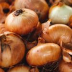 Amber Brown Onions Background Image & Google Slides Theme