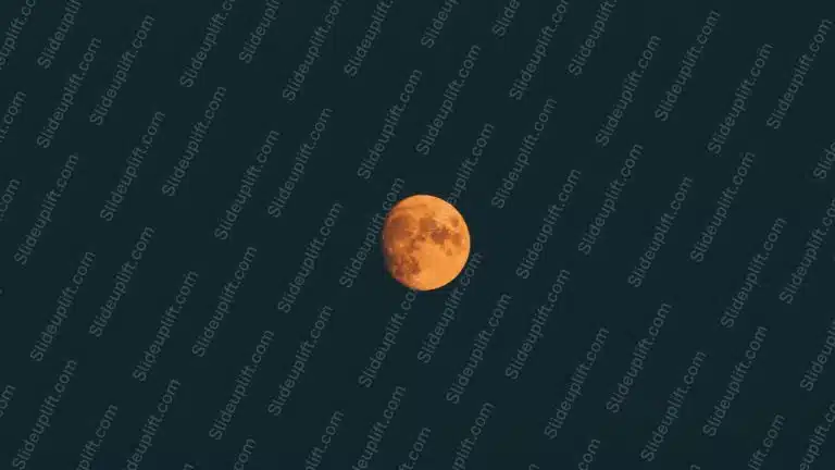 Amber Moon Dark Blue Sky Background Image & Google Slides Theme